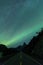 Aurora nightsky over mountain