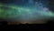 Aurora Solar Storm Monument Valley Milky Way Galaxy Time Lapse in Desert