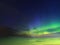 Aurora starry sky shining light colorful green blue background