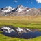 Ausangate Andes mountains in Peru and lake
