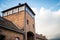 Auschwitz Birkenau II Concentration and Extermination Camp Oswiecim Poland Holocaust lookout guard tower over gatehouse railway