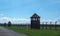 Auschwitz Concentration Camp Fence with Guard Towers