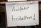 Ausfahrt Freihalten German Hand Written Notice Sign Paper Gate F