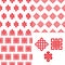 Auspicious Endless knots Chinese seamless pattern.Red