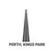 Ausrtalia, Perth, Kings Park, travel landmark vector illustration