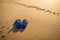 Aussie thongs on the beach at sunset