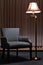 Austere Armchair and Floor Lamp