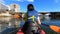 Austin Texas city wife in kayak lake river POV 4K G38