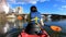 Austin Texas city woman in kayak lake river POV 4K G38
