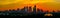 Austin Texas Downtown Sun rise Silhouette Towers Panoramic