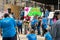 Austin, Texas, USA- March 23, 2023: Construction workers rally at the Austin State Capitol in support of the Construction Injury