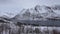 Austnesfjorden viewpoint in the Lofoten in winter in Norway