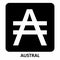 Austral currency symbol