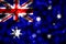 Australia abstract blurry bokeh flag. Christmas, New Year and National day concept flag