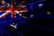 Australia abstract fireworks sparkling flag. New Year, Christmas and National day concept