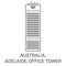 Australia, Adelaide, Office Tower travel landmark vector illustration