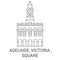 Australia, Adelaide, Victoria , Square travel landmark vector illustration