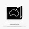 Australia, Australian, Country, Location, Map, Travel solid Glyph Icon vector