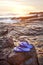 Australia Australian Flag Thongs Sunrise Beach Ocean Day