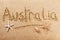 Australia beach sand handwritten message