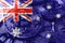 Australia bitcoin flag, national flag cryptocurrency concept