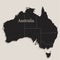 Australia Black blackboard separate states individual