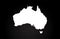 Australia black and white country border map logo design