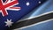 Australia and Botswana two flags textile cloth, fabric texture