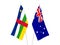 Australia and Central African Republic flags