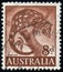 AUSTRALIA - CIRCA 1960: stamp 8 Australian penny printed in Australia shows animal Spotted-tailed Quoll Dasyurus maculatus
