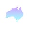 Australia colorful dotted world map vector flat design