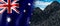 Australia - country flag and pile of coal