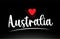 Australia country text typography logo icon design on black background