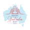 Australia Day concept design for Greeting card, poster and banner.