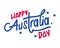 australia day lettering celebration