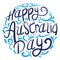 australia day lettering illustration