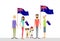 Australia Day National Flag Big Family Kids Parents Grandparents