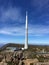 Australia day - White Circular Column on peak of Mountain.