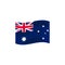 Australia flag clipart design vector isolated