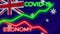 Australia Flag and COVID-19 Coronavirus Economy Neon Titles â€“ 3D Illustrations