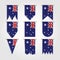 Australia flag in different shapes, Flag of Australia in various shapes