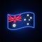 Australia flag neon sign.