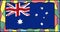 Australia Flag On Stained Glass Window