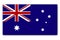 Australia flag vector icon. Australian flat banner. Graphic symbol with a red cross. National emblem