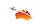 Australia flight airplane logo Creative Air Design Logo