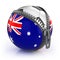 Australia football nation - football in the unzipped bag with australian flag print