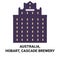 Australia, Hobart, Cascade Brewery travel landmark vector illustration