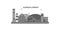 Australia, Hobart city skyline isolated vector illustration, icons