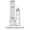 Australia, Hobart, Iron Pot travel landmark vector illustration