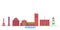 Australia, Hobart line cityscape, flat vector. Travel city landmark, oultine illustration, line world icons
